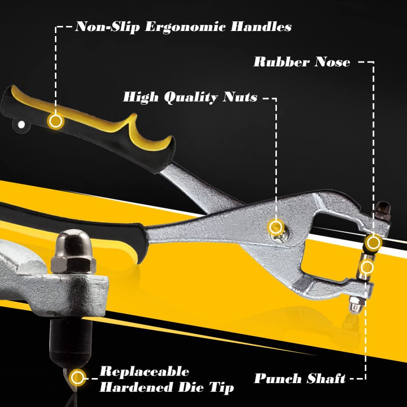 SPEEDWOX 10 Inch Ceiling Grid Punch Pliers - 3.24mm Grid Hole Punch for Rivets - Multifunctional Puncher for Thin Metal Sheet Decoration - Image 3